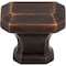 Jeffrey Alexander 1-1/4" Overall Length Brushed Oil Rubbed Bronze Emerald Ella Cabinet Knob 165DBAC - alternate 2